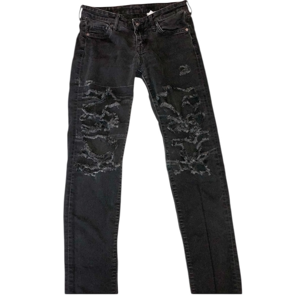 H&M super skinny low waist 26/30 black jeans